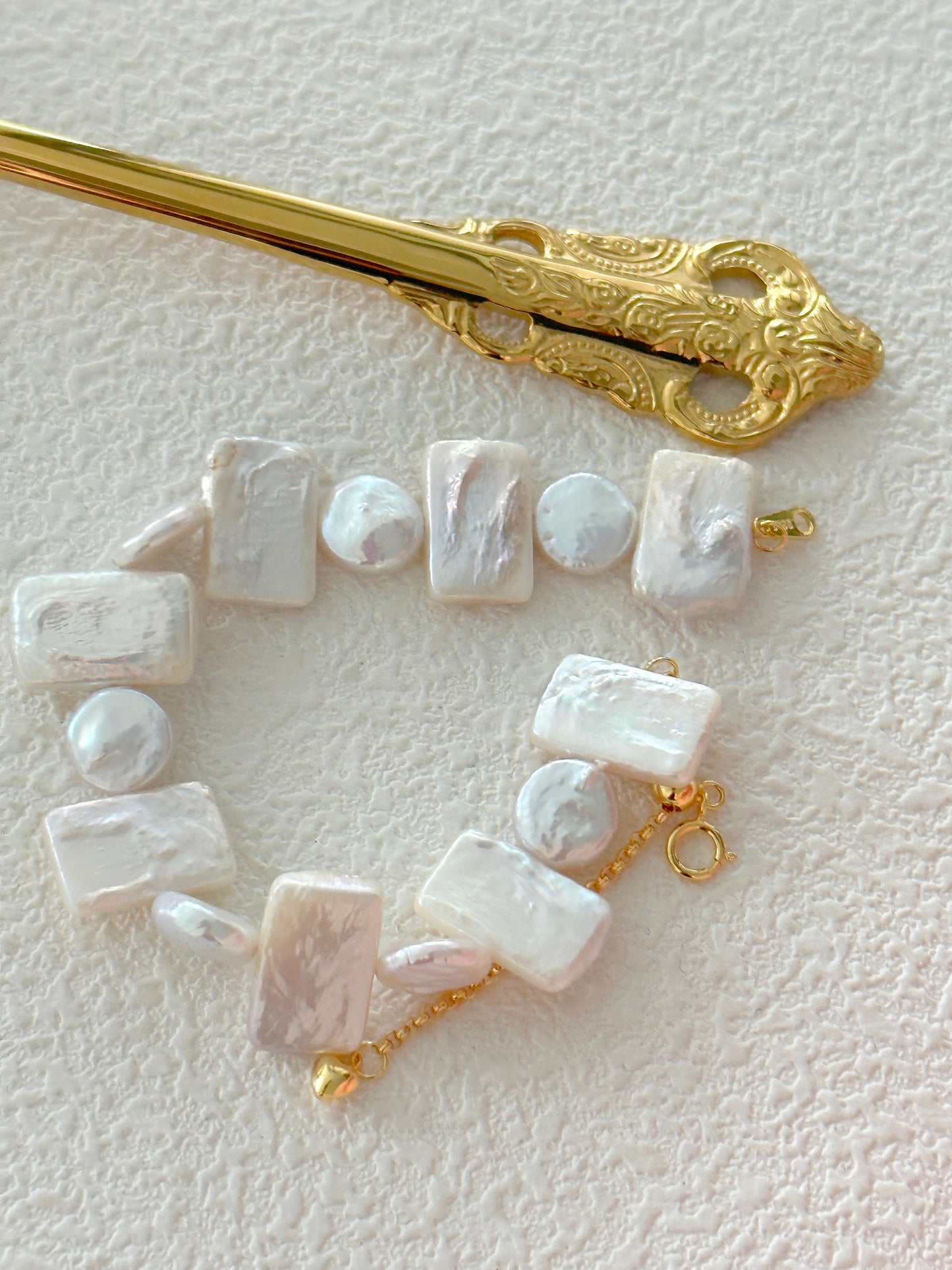 Timeless Nugget Baroque Pearl Bracelet