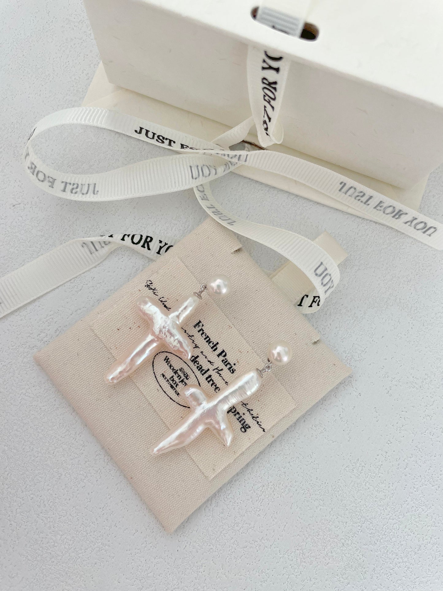 Pearl & Blessings Cross Earrings