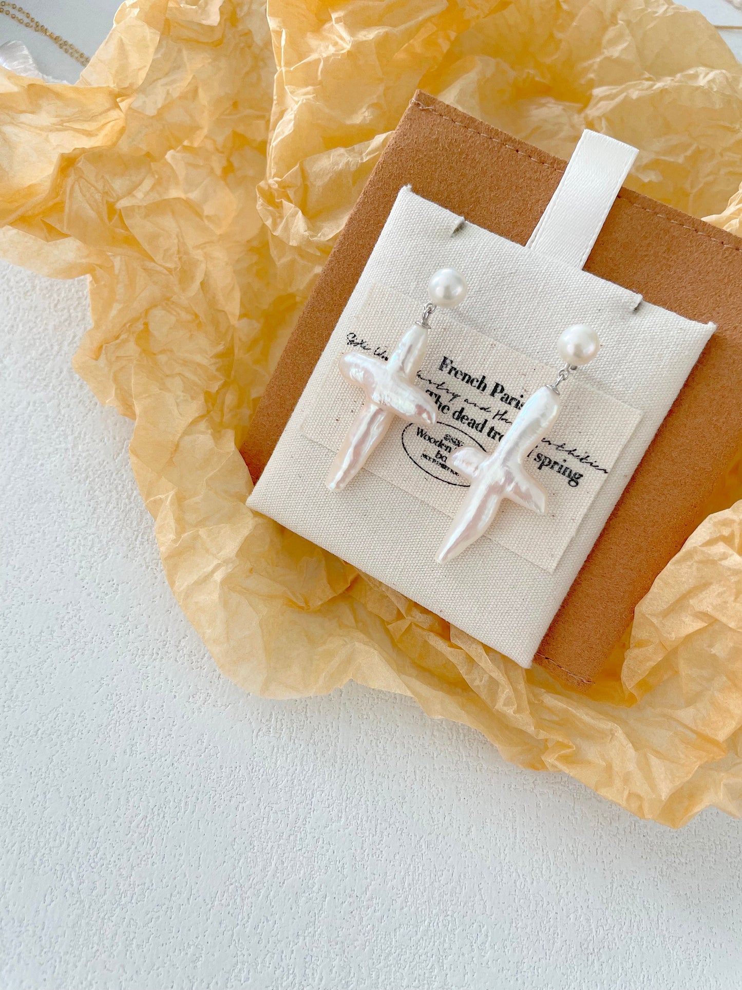 Pearl & Blessings Cross Earrings