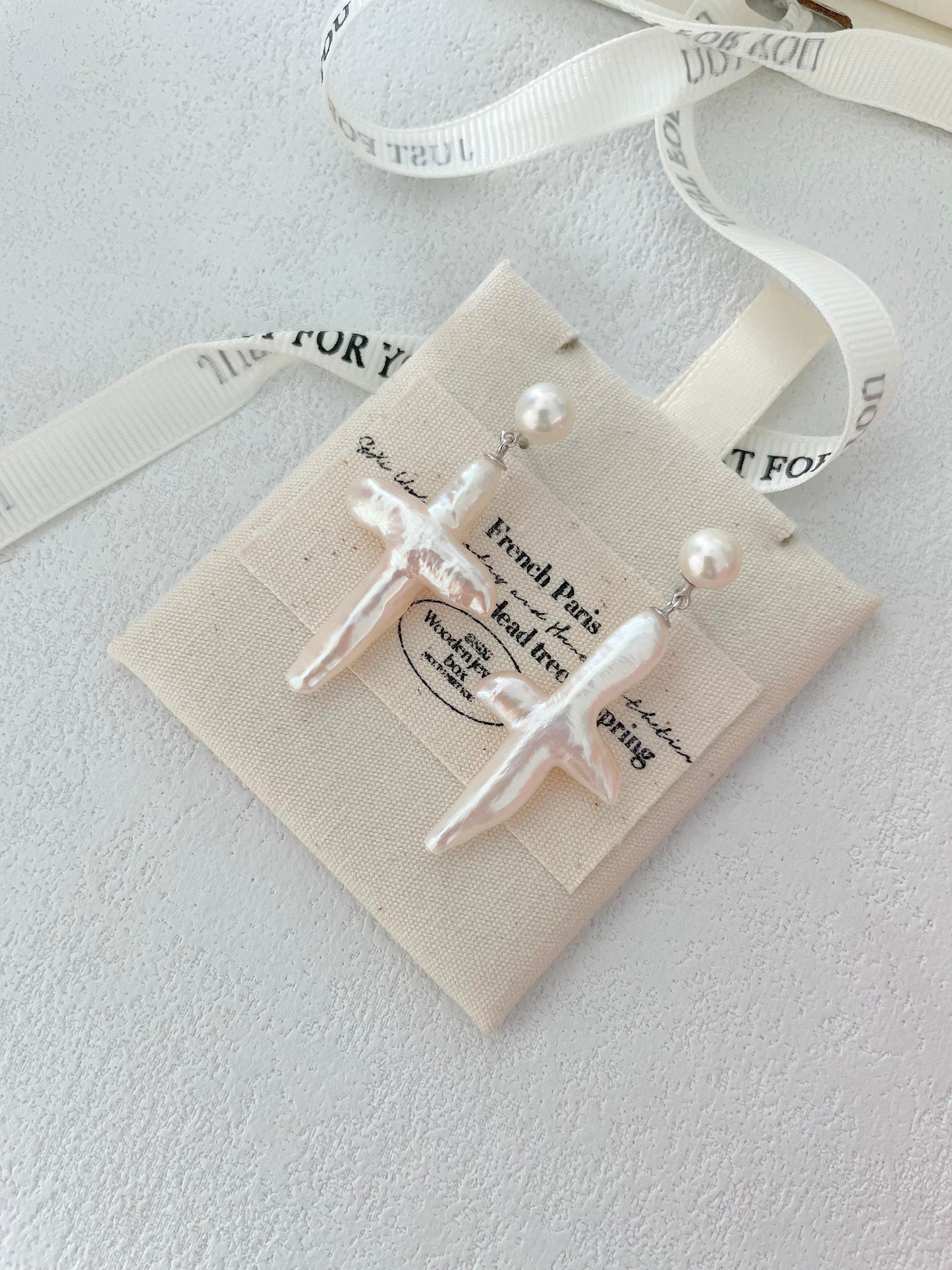 Pearl & Blessings Cross Earrings