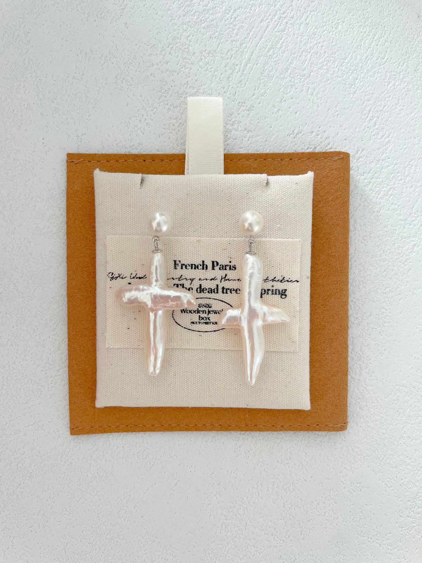 Pearl & Blessings Cross Earrings