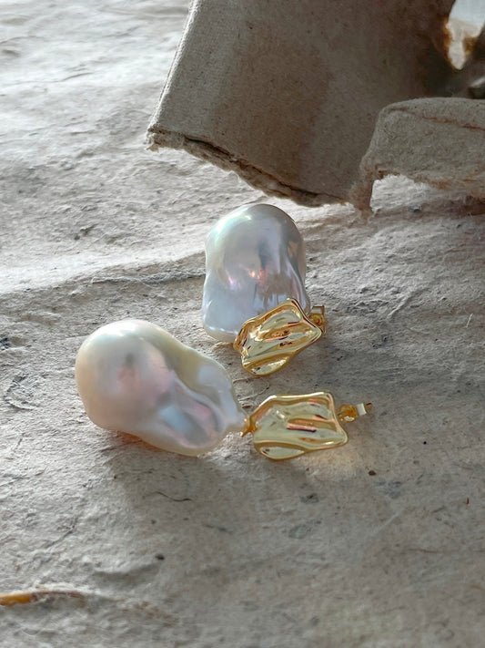 Classic Grandeur Baroque Pearl Earrings