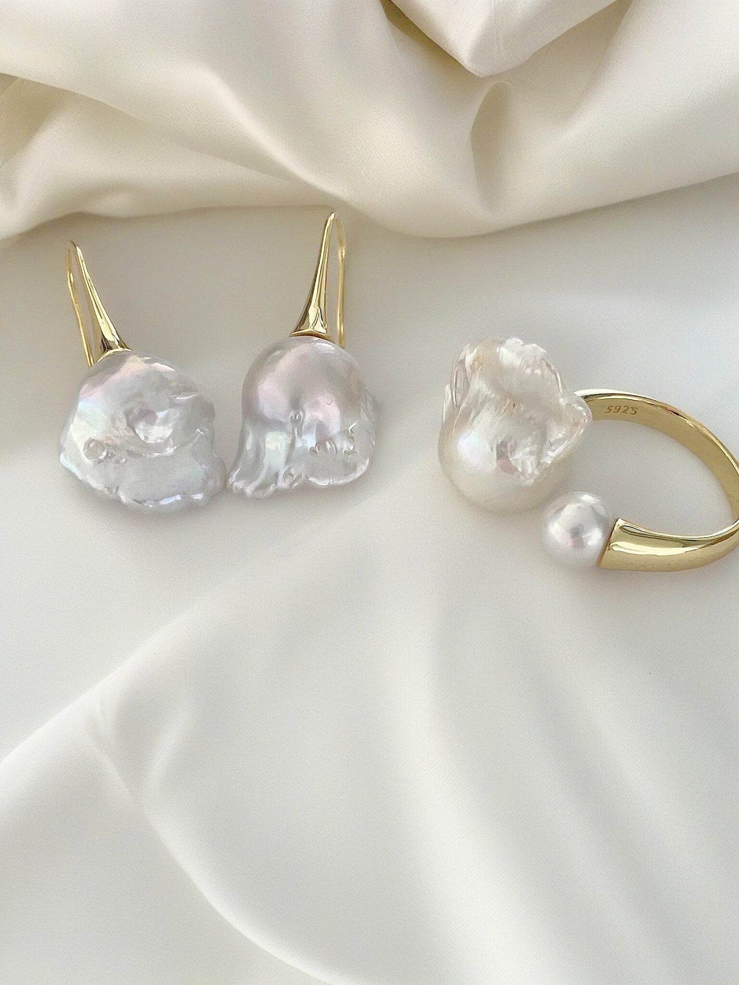 Classic Grandeur Baroque Pearl Earrings