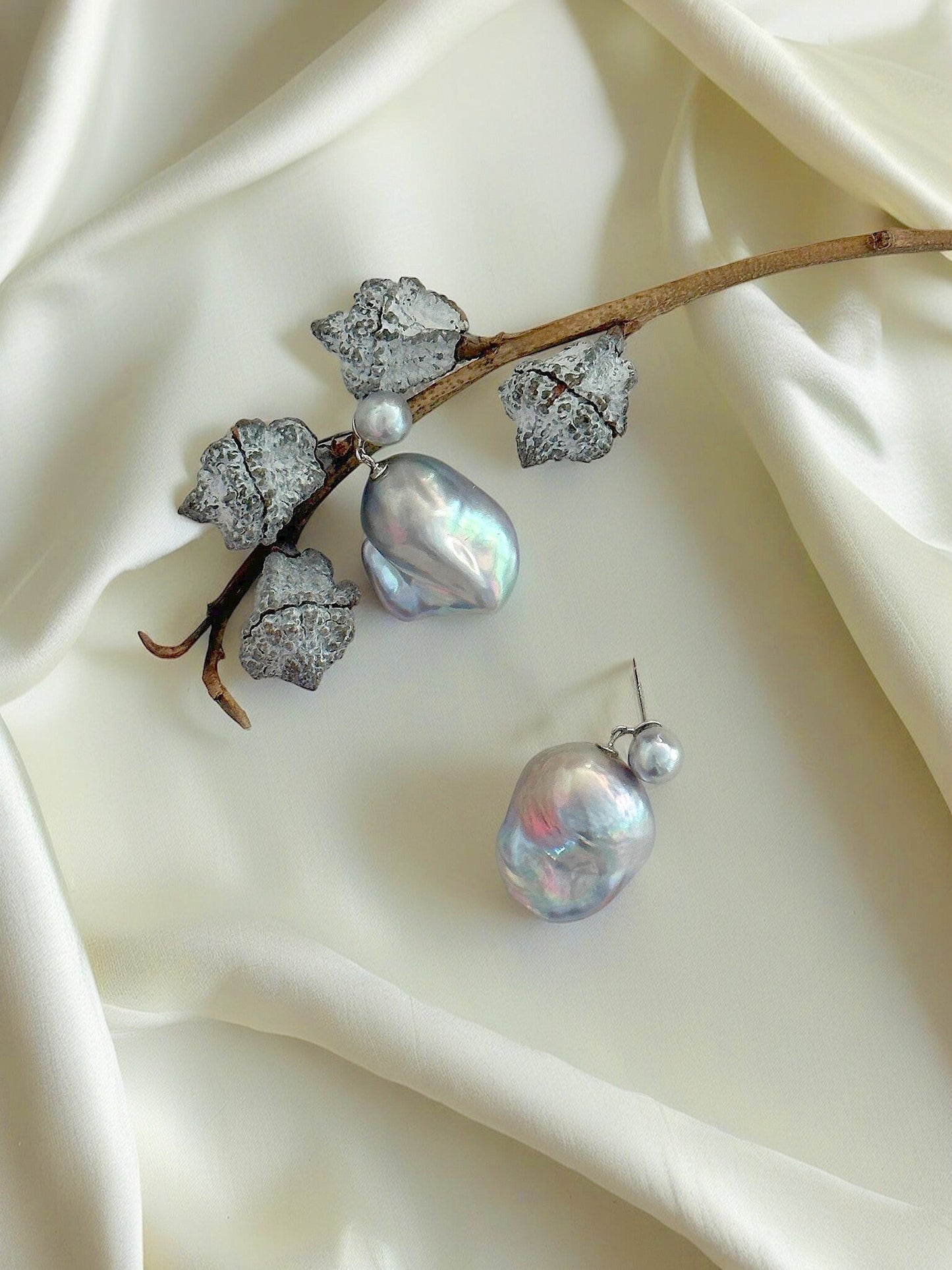 Classic Grandeur Baroque Pearl Earrings