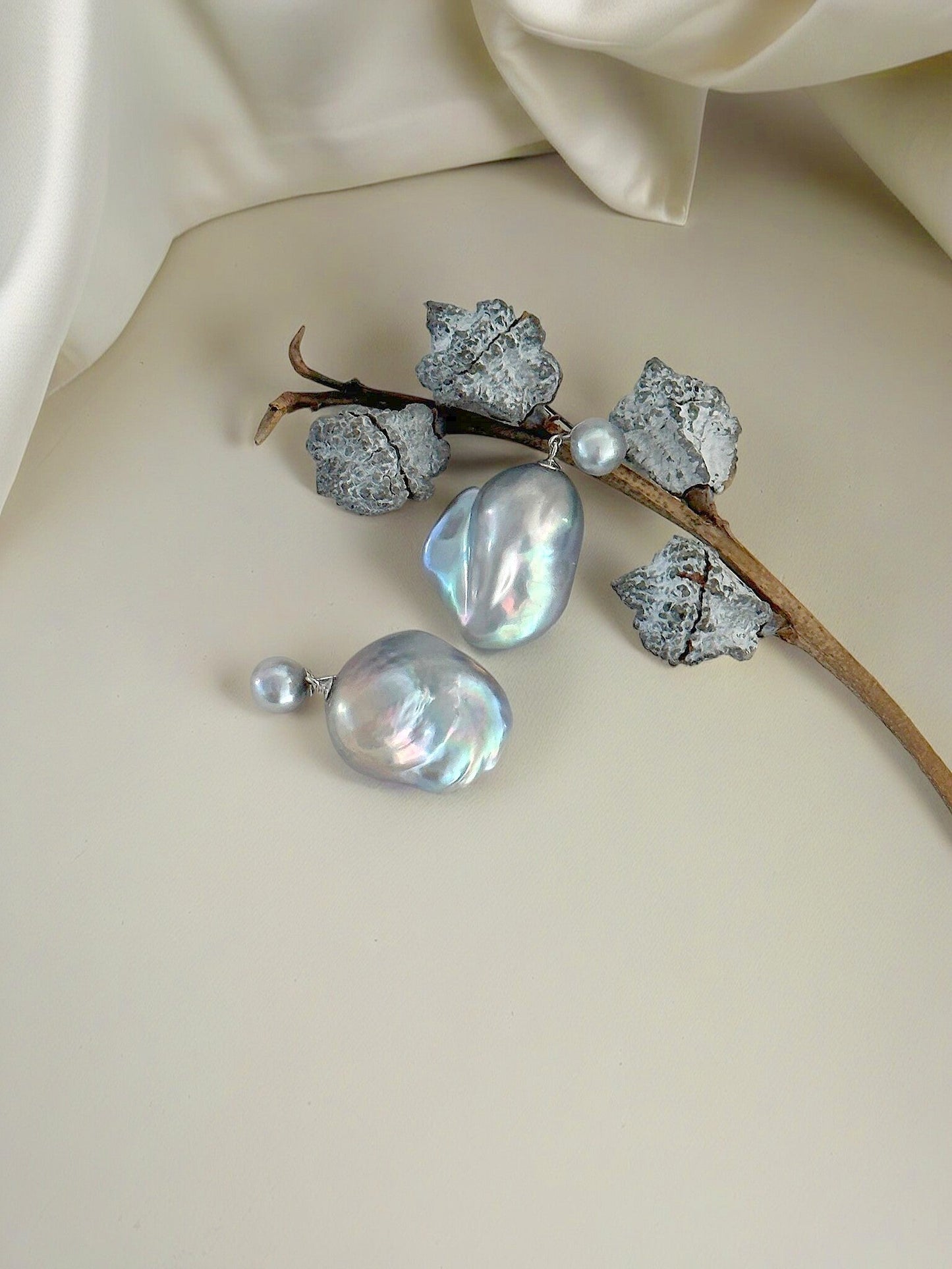 Classic Grandeur Baroque Pearl Earrings