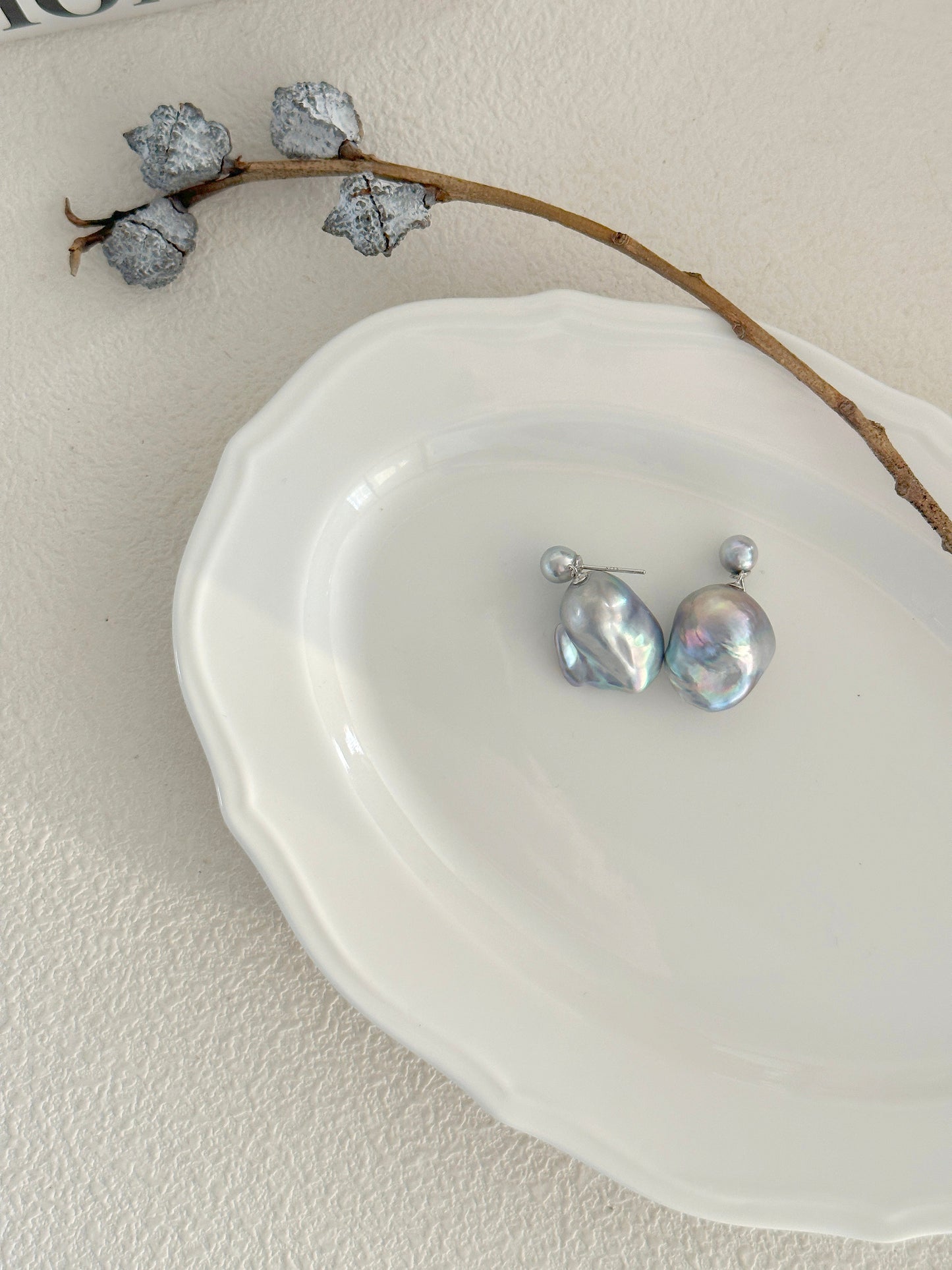 Classic Grandeur Baroque Pearl Earrings