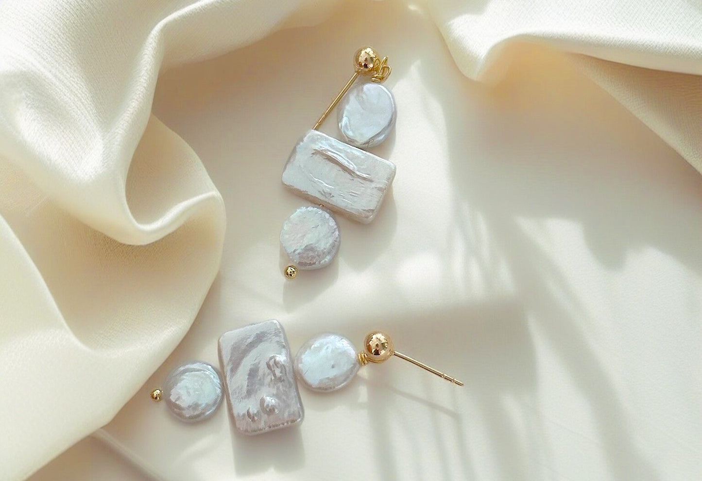 Timeless Nugget Baroque Pearl Earrings