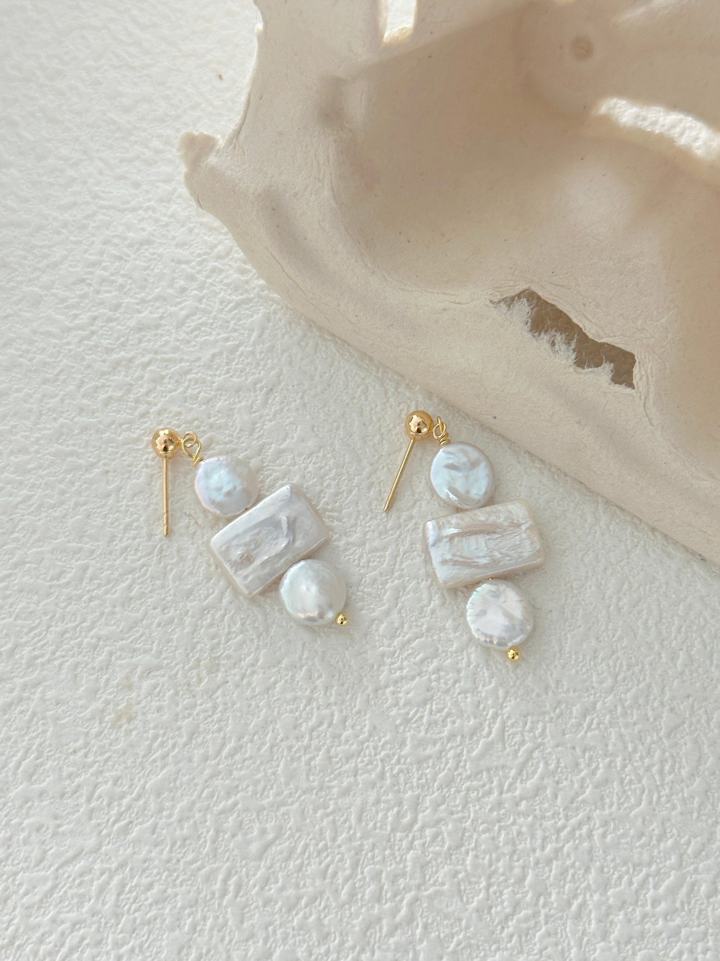 Timeless Nugget Baroque Pearl Earrings