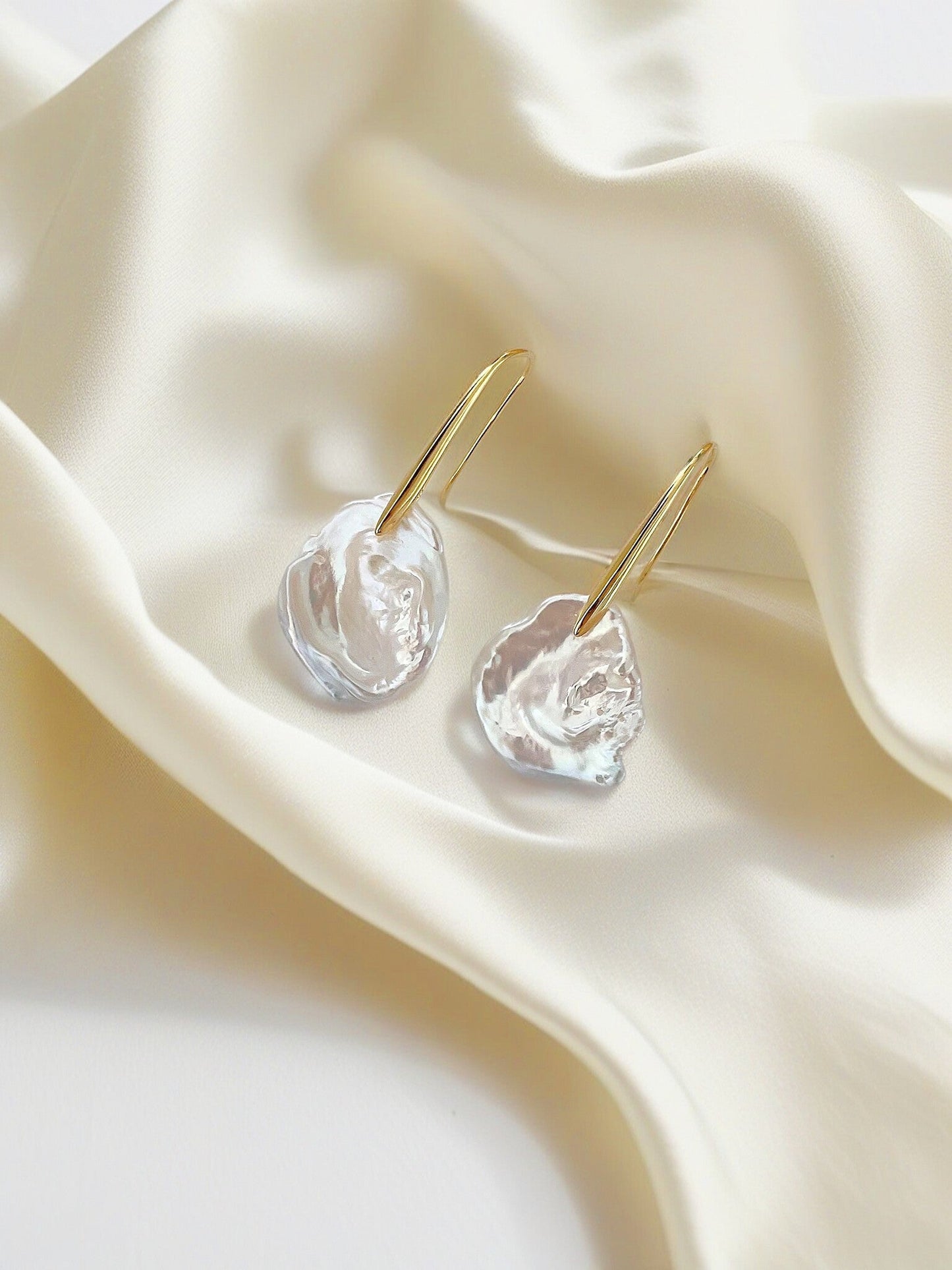 Floral Baroque Pearl Earrings