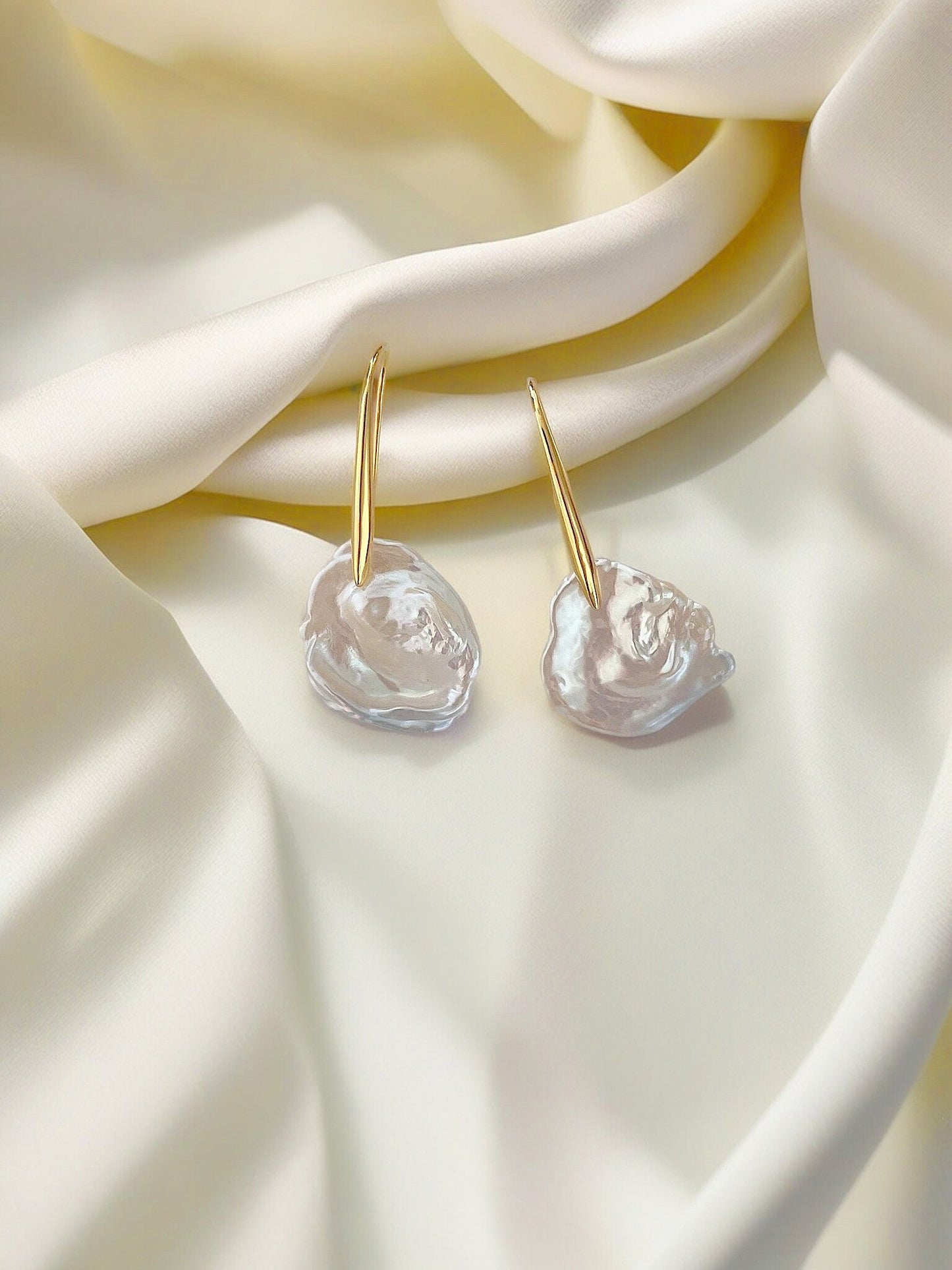 Floral Baroque Pearl Earrings