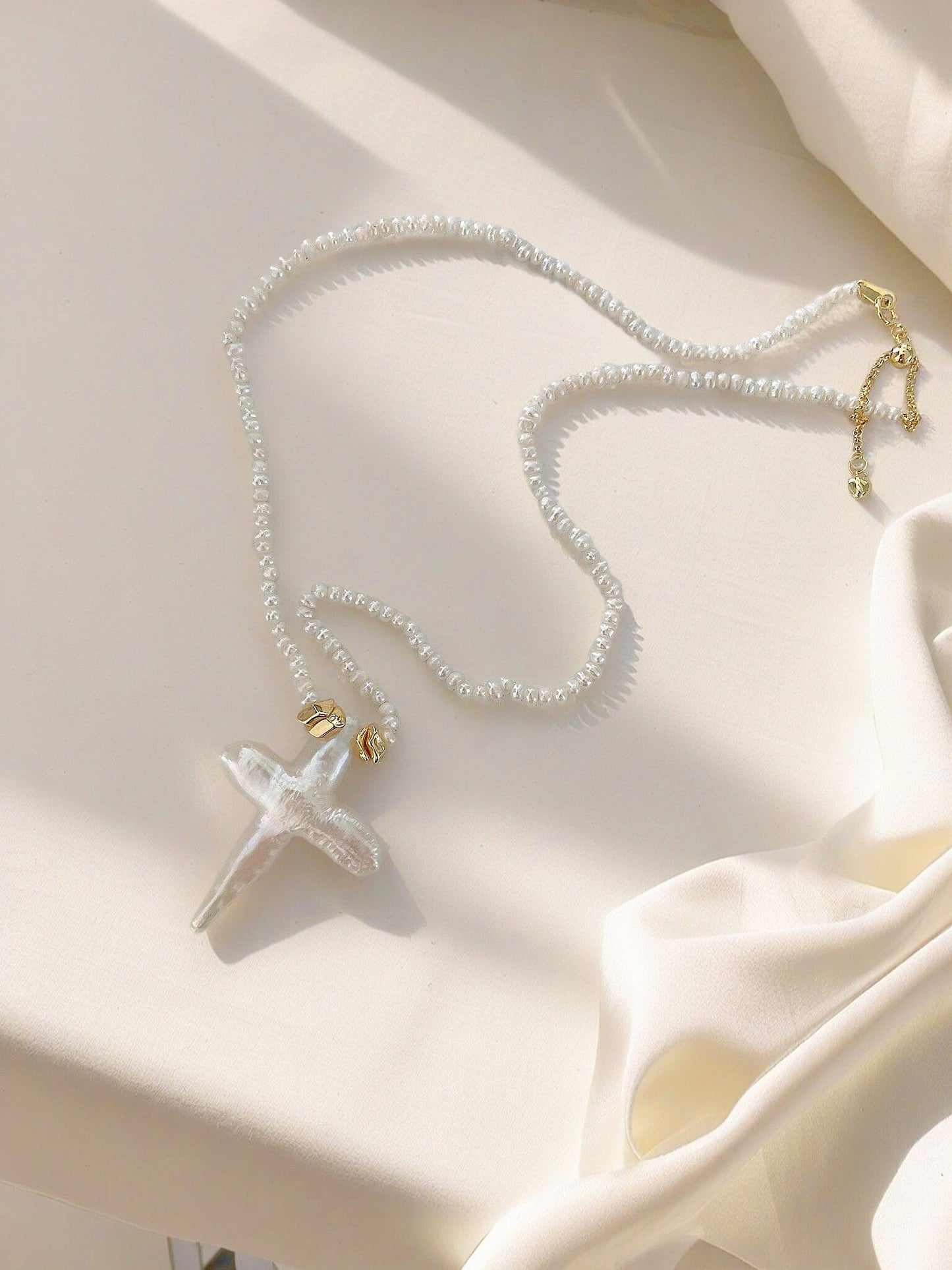 Pearl & Blessings Cross Necklace
