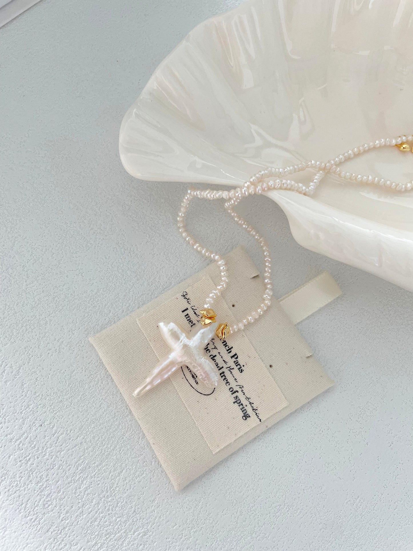 Pearl & Blessings Cross Necklace