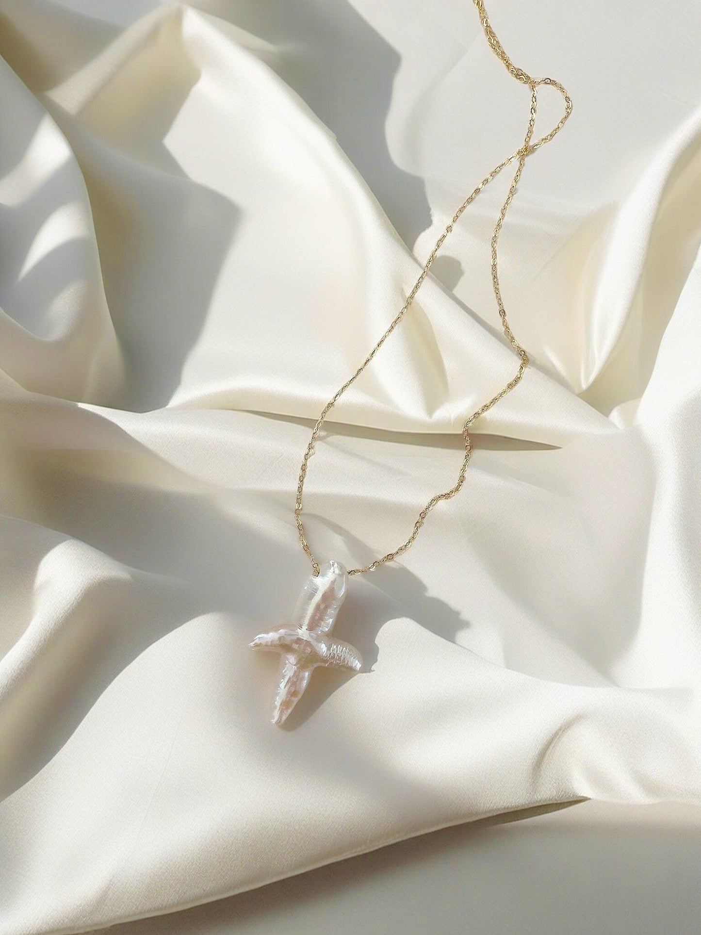 Pearl & Blessings Cross Necklace