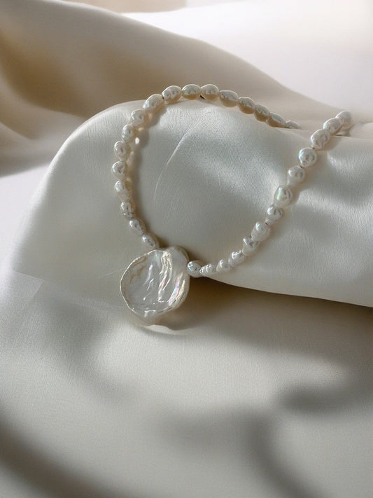 Floral Baroque Pearl Necklace