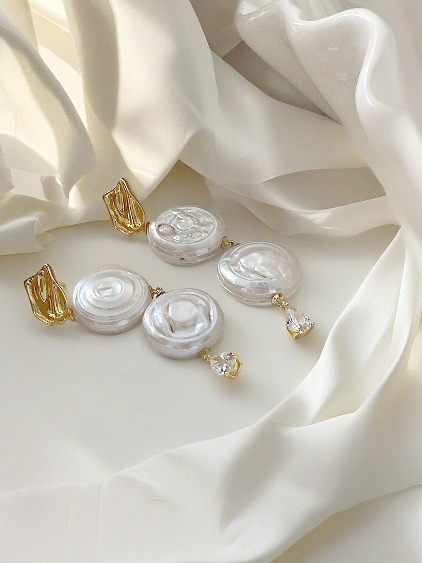 Roman Holiday Baroque Pearl Earrings