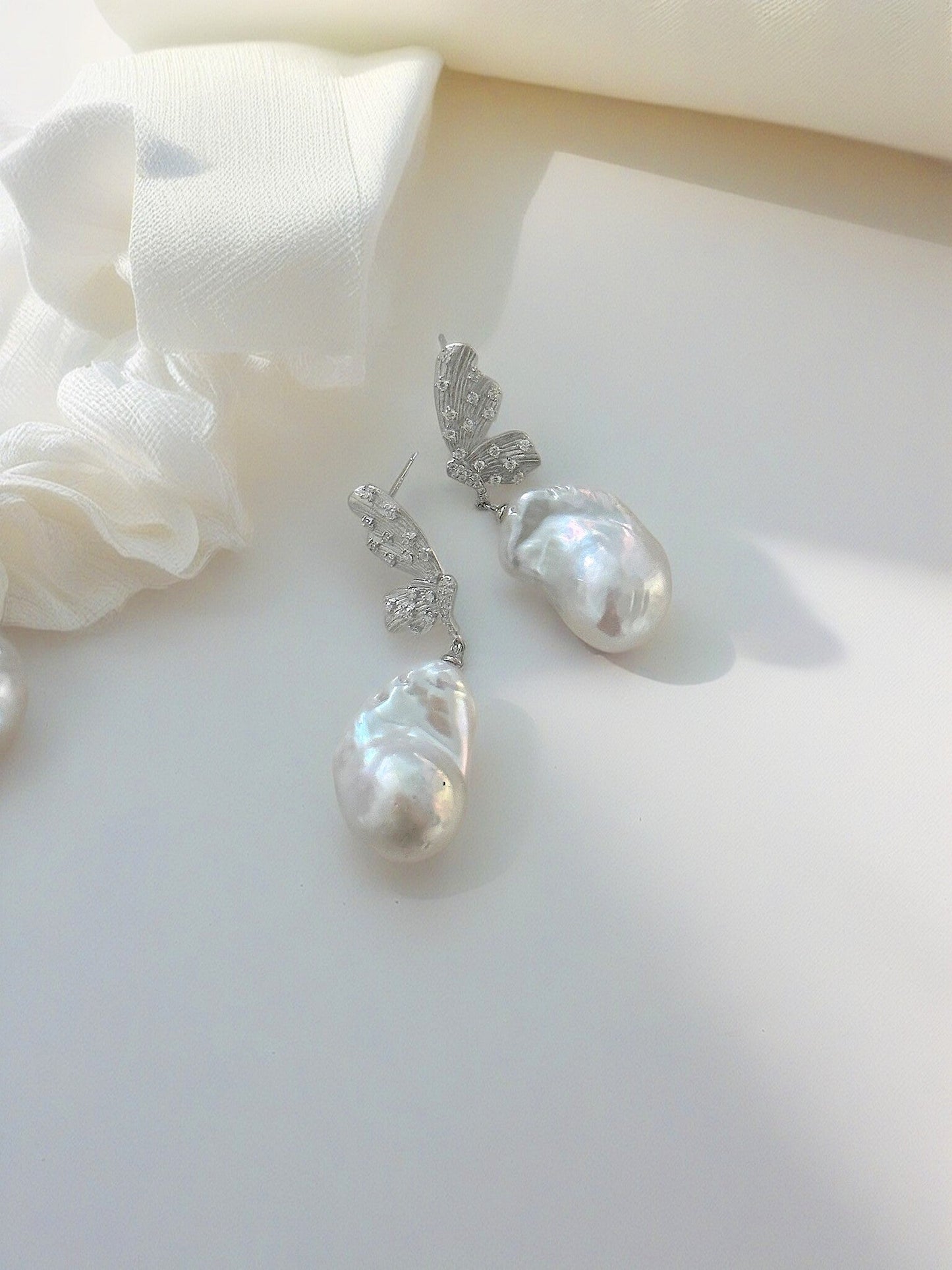 Classic Grandeur Baroque Pearl Earrings